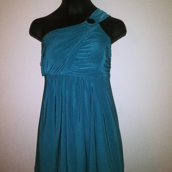 EXPRESS (M) One Shoulder Empire Waist Tunic Top - Picture 3 of 3